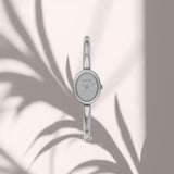 Γυναικείο ρολόι Michael Kors Maude MK7595 με ασημί μπρασελέ από ανοξείδωτο ατσάλι και ασημί καντράν 21mm.