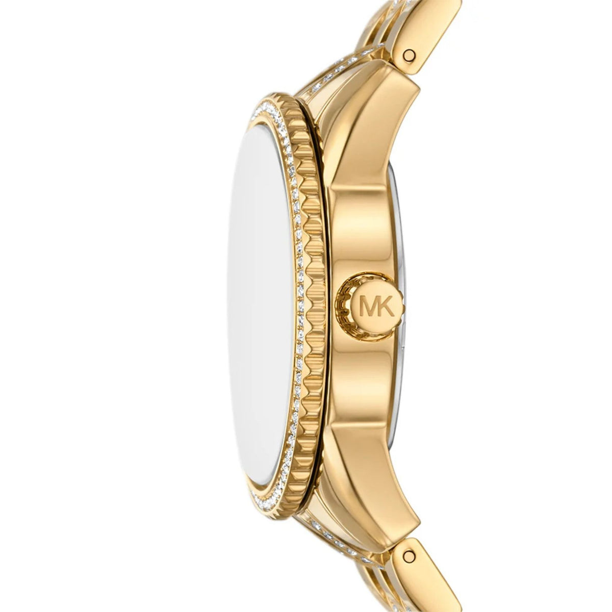 Χρυσό ατσάλινο μπρασελέ ρολογιού Michael Kors Mini Ritz MK7540 με ζιργκόν