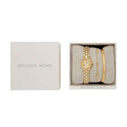 Ρολόι Michael Kors Petite Lexington MK4944SET Με Χρυσό Μπρασελέ και Λευκό Καντράν