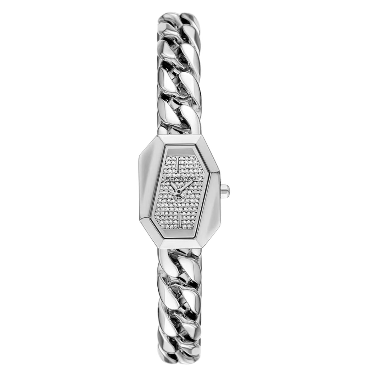 Γυναικείο ρολόι Michael Kors Suri MK7641 με ασημί μπρασελέ, εξάγωνη κάσα και ασημί καντράν