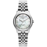 Γυναικείο ρολόι Roamer Cassandra Diamond 626847-48-89-20 με ασημί ατσάλινο μπρασελέ, λευκό φίλντισι καντράν και κάσα 31 mm.