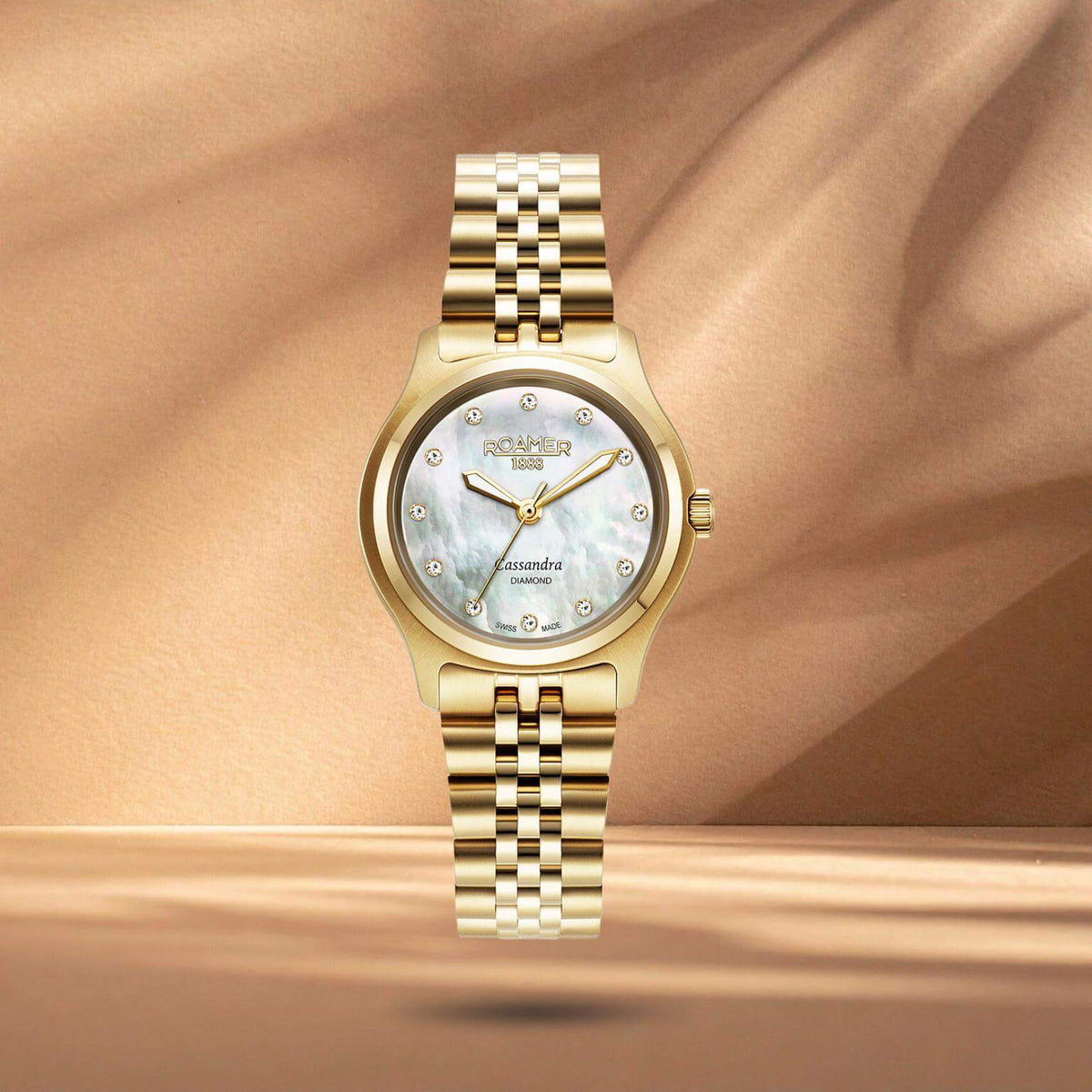 Ρολόι Roamer Cassandra Diamond 626847-48-89-20 Με Χρυσό Μπρασελέ