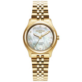 Γυναικείο ρολόι Roamer Cassandra Diamond 626847-48-89-20 με χρυσό ατσάλινο μπρασελέ, λευκό φίλντισι καντράν και κάσα 31 mm.