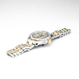Γυναικείο καταδυτικό ρολόι Roamer Deep Sea 200 Ladies 860844-47-20-20 με δίχρωμο ατσάλινο μπρασελέ και άσπρο φίλντισι καντράν.