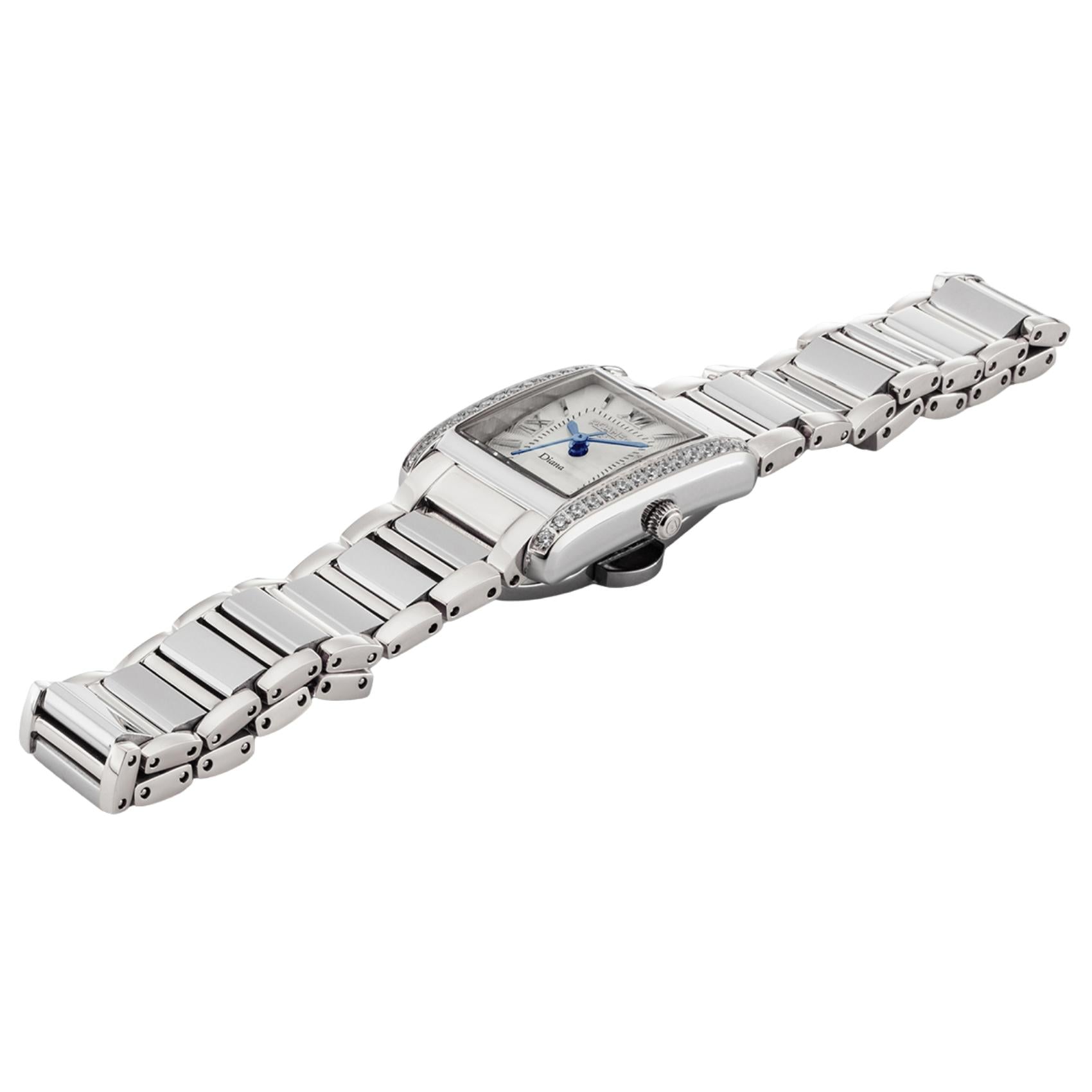 Ασημί ατσάλινο μπρασελέ ρολογιού Roamer Diana 869847-41-20-20
