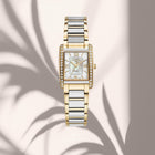 Γυναικείο Ρολόι Roamer Diana 869847-47-20-20 με Ασημί-Χρυσό Μπρασελέ & Λευκό Φίλντισι Καντράν