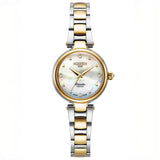 Γυναικείο ρολόι Roamer Dreamline Diamonds 967847-47-20-50 με δίχρωμο ατσάλινο μπρασελέ, λευκό φίλντισι καντράν και κάσα 28 mm.