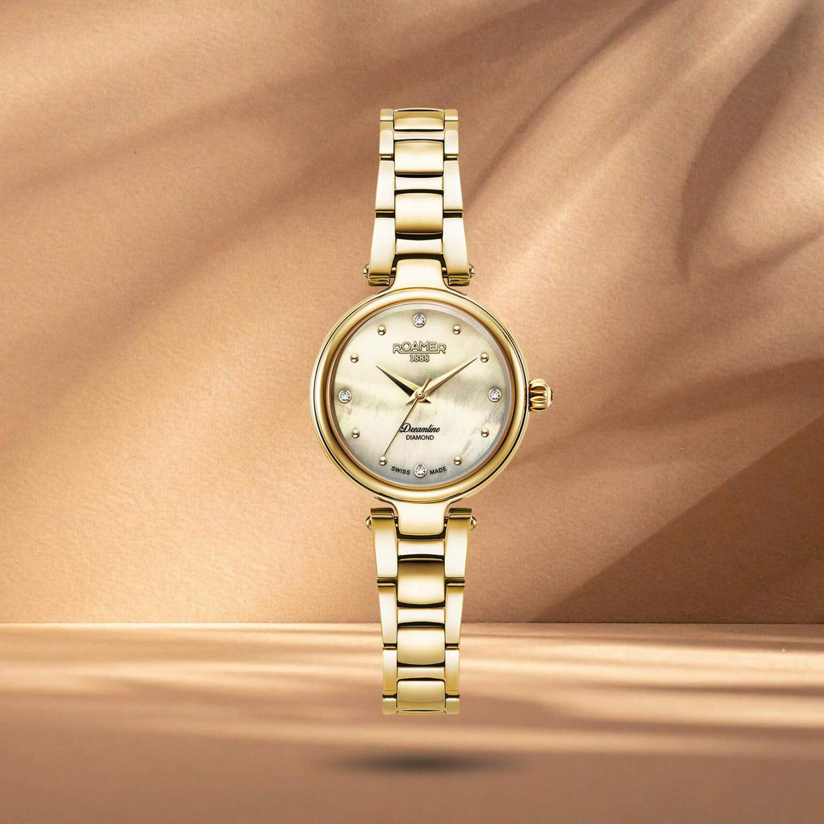Γυναικείο ρολόι Roamer Dreamline Diamonds 967847-48-30-50 με Swiss-made μηχανισμό και κάσα 28 mm.