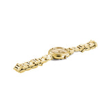 Πλάγια όψη από γυναικείο ρολόι Roamer Dreamline Diamonds 967847-48-30-50 με χρυσό μπρασελέ από ανοξείδωτο ατσάλι.