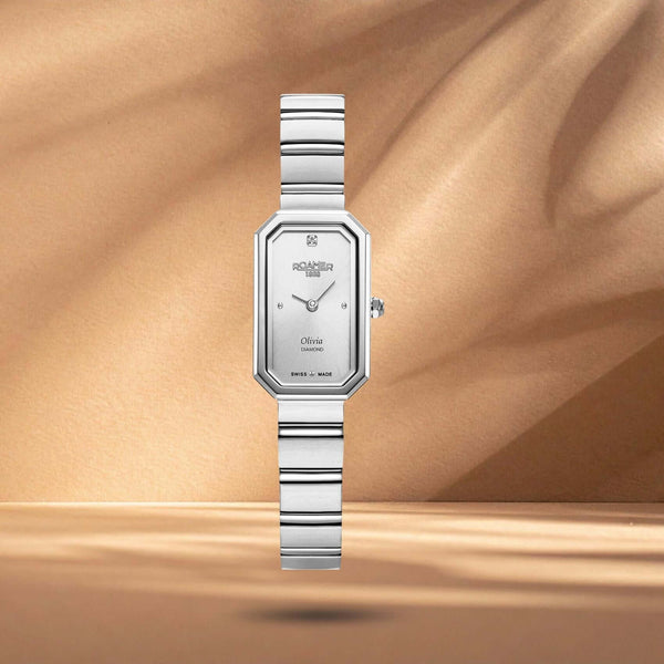 Ρολόι Roamer Olivia Diamond 627845-41-19-20 Με Ασημί Μπρασελέ