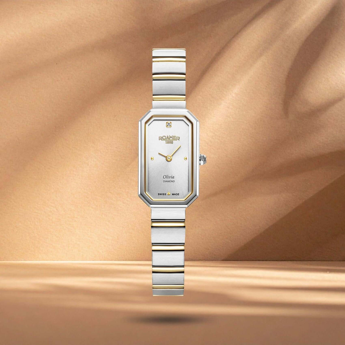 Γυναικείο ρολόι Roamer Olivia Diamond 627845-47-19-20 με ελβετικό μηχανισμό quartz και κάσα 18 mm.