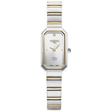 Γυναικείο ρολόι Roamer Olivia Diamond 627845-47-19-20 με δίχρωμο ατσάλινο μπρασελέ, ασημί καντράν και κάσα 18 mm.
