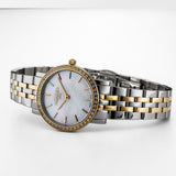 Γυναικείο ρολόι Roamer Scala 976830-47-20-50 με δίχρωμο μπρασελέ και άσπρο φίλντισι καντράν 28mm.