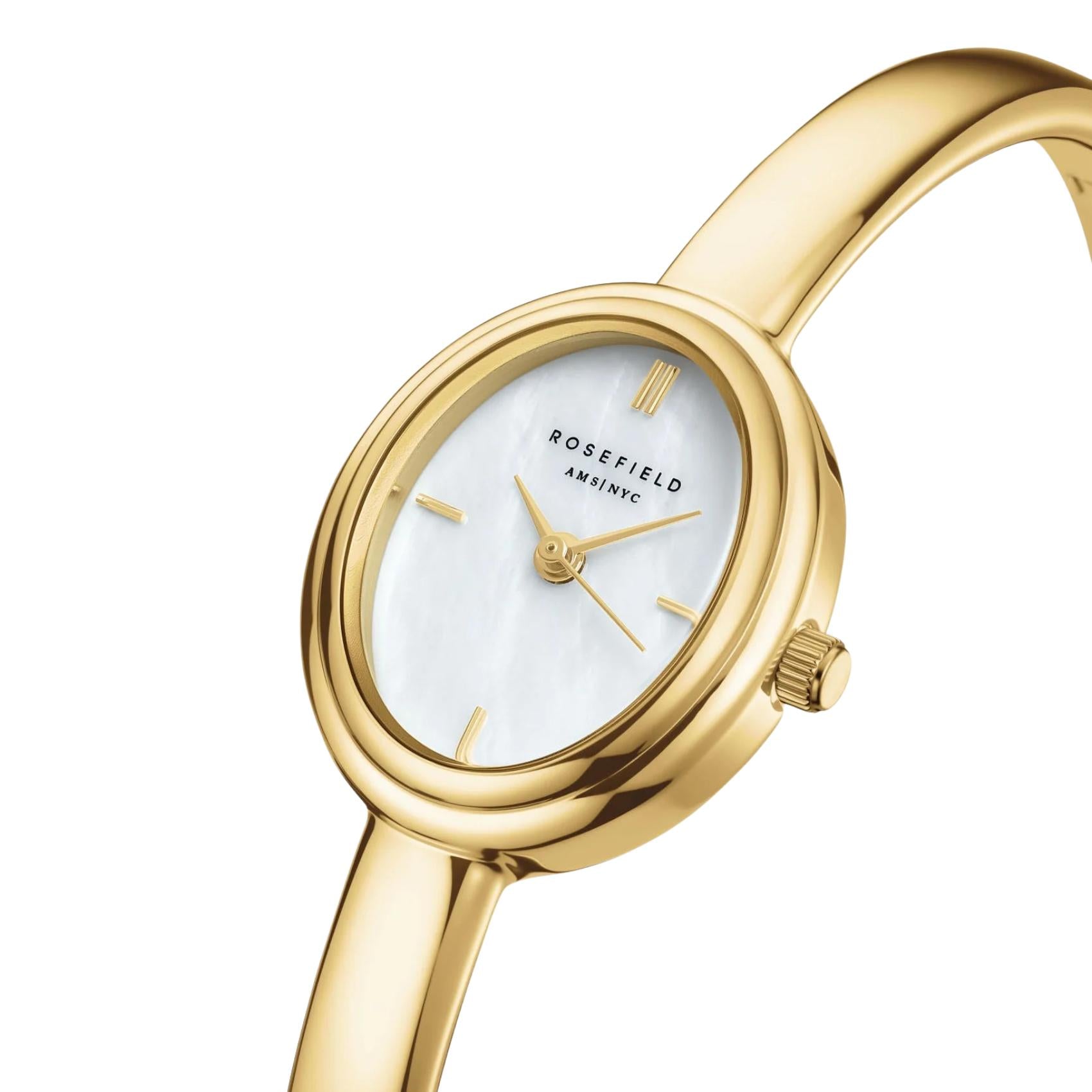Λευκό φίλντισι καντράν ρολογιού Rosefield Bangle M STWGSG-ST05 διαμέτρου 23.5mm