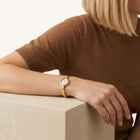 Γυναικείο Ρολόι Rosefield Bangle M STWGSG-ST05 Με Χρυσό Μπρασελέ & Λευκό Φίλντισι Καντράν