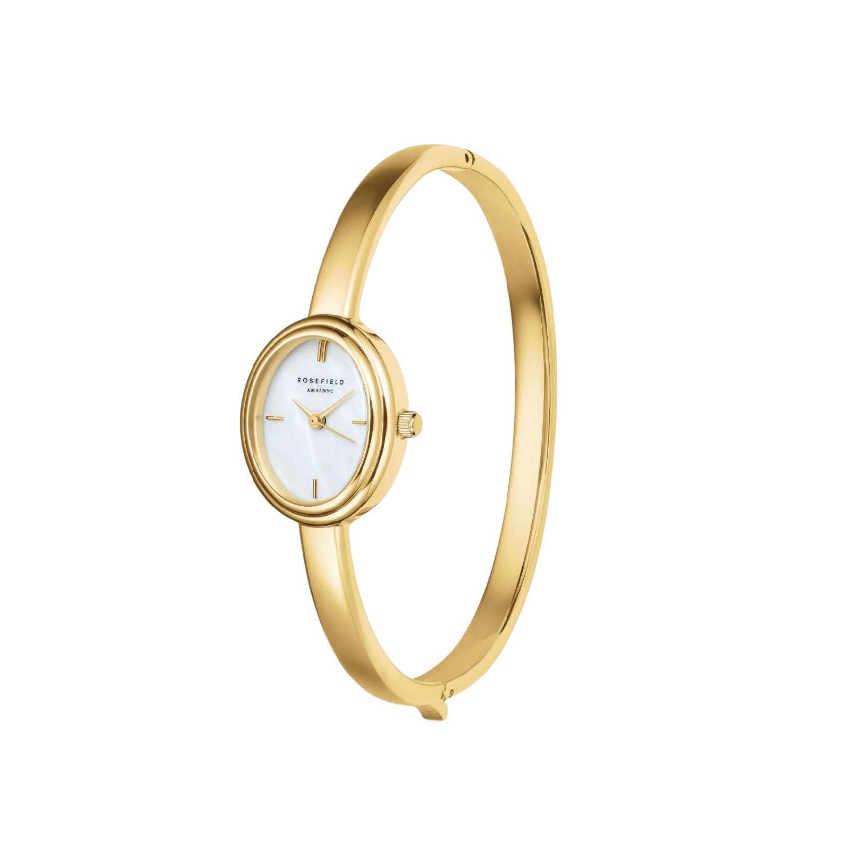 Χρυσό ατσάλινο μπρασελέ ρολογιού Rosefield Bangle M STWGSG-ST05