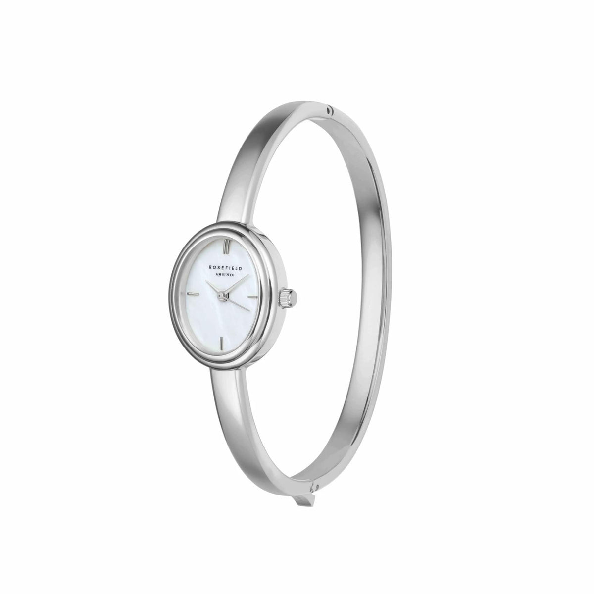 Ασημί ατσάλινο μπρασελέ τύπου bangle ρολογιού Rosefield Bangle S STWSSS-ST07