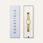 Γυναικείο Ρολόι Rosefield Gaia Creme Gold ORCGSG-OR01 Τετράγωνο Με Χρυσό Μπρασελέ