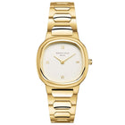 Γυναικείο Ρολόι Rosefield Gaia Creme Gold ORCGSG-OR01 Τετράγωνο Με Χρυσό Μπρασελέ