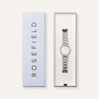 Γυναικείο Ρολόι Rosefield Gaia Creme Silver ORCSSS-OR02 Τετράγωνο Με Aσημί Μπρασελέ