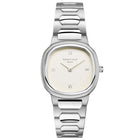 Γυναικείο Ρολόι Rosefield Gaia Creme Silver ORCSSS-OR02 Τετράγωνο Με Aσημί Μπρασελέ