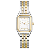 Γυναικείο ρολόι Rosefield Ivy White Duotone OCWDSD-OC03 με δίχρωμο μπρασελέ και άσπρο οκτάγωνο καντράν.