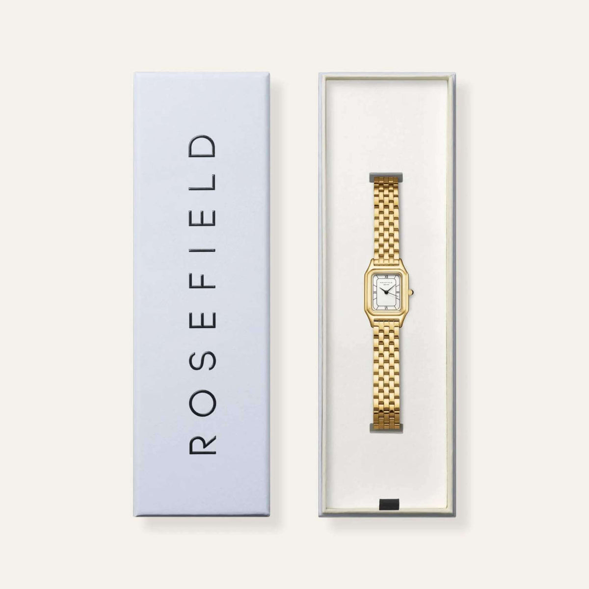 Συσκευασία από γυναικείο ρολόι Rosefield Ivy White Gold OCWGSG-OC01.
