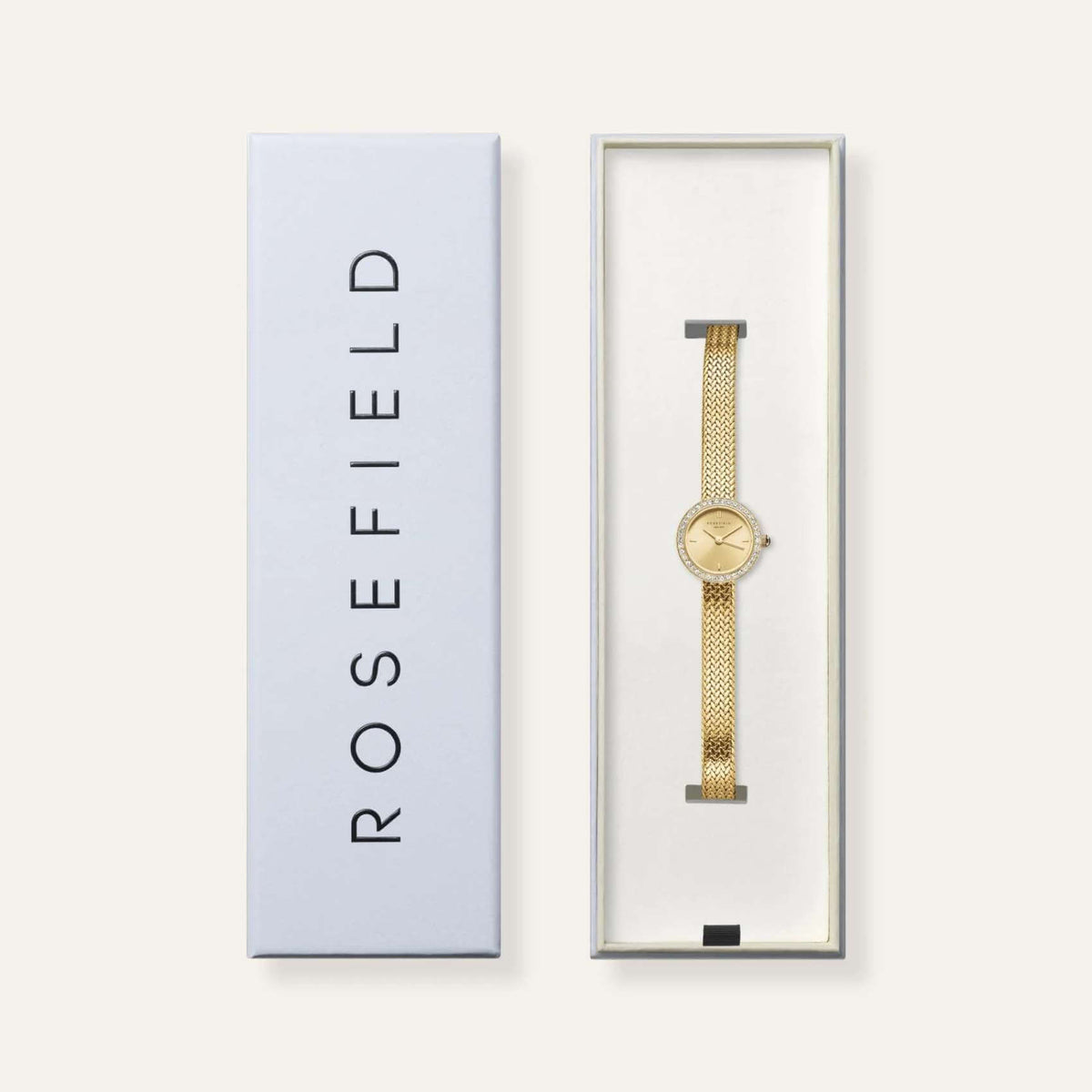 Συσκευασία από γυναικείο ρολόι Rosefield Mini Small Edit Gold MCGMG-M03.