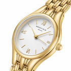 Γυναικείο Ρολόι Rosefield Muse Gold MUWGSG-MU01 με Χρυσό Μπρασελέ & Λευκό Καντράν