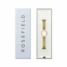 Γυναικείο Ρολόι Rosefield Muse Gold MUWGSG-MU01 με Χρυσό Μπρασελέ & Λευκό Καντράν