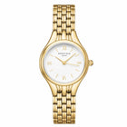 Γυναικείο Ρολόι Rosefield Muse Gold MUWGSG-MU01 με Χρυσό Μπρασελέ & Λευκό Καντράν