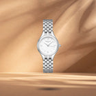 Γυναικείο Ρολόι Rosefield Muse Silver MUWSSS-MU02 με Ασημί Μπρασελέ & Λευκό Καντράν