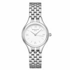 Γυναικείο Ρολόι Rosefield Muse Silver MUWSSS-MU02 με Ασημί Μπρασελέ & Λευκό Καντράν
