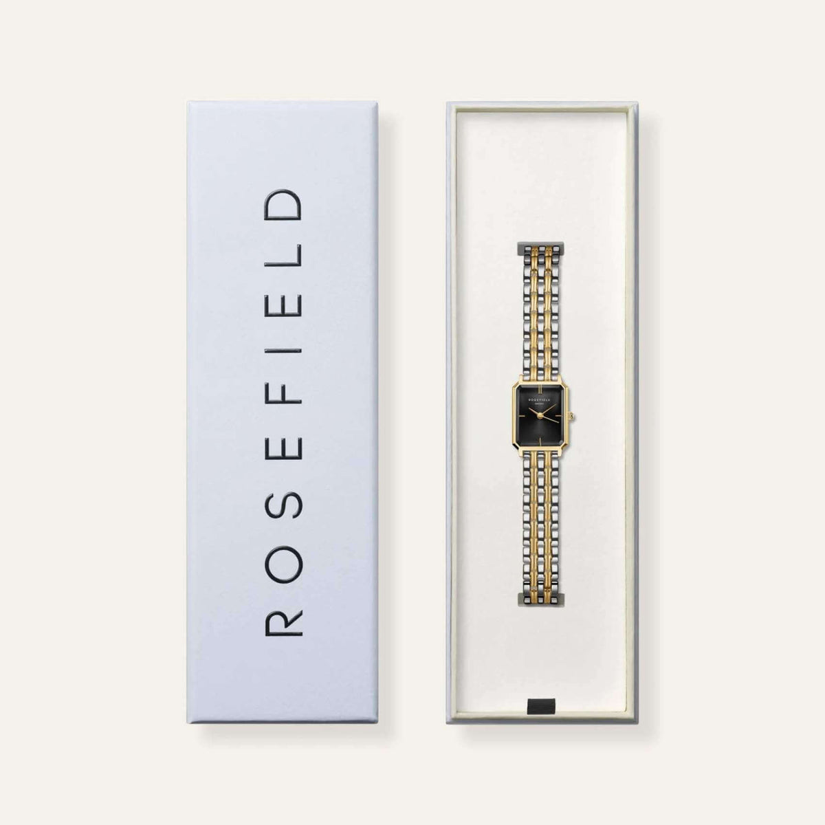 Συσκευασία από γυναικείο ρολόι Rosefield Octagon XS Black Duotone OBDSG-O88.