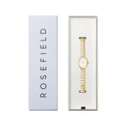 Ρολόι Rosefield Ovale Gold OVWGSG-OV19 Με Χρυσό Μπρασελέ & Λευκό Καντράν