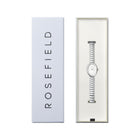 Γυναικείο Ρολόι Rosefield Ovale Silver OVWSSS-OV20 Με Ασημί Μπρασελέ & Λευκό Καντράν