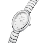Γυναικείο Ρολόι Rosefield Ovale Silver OVWSSS-OV20 Με Ασημί Μπρασελέ & Λευκό Καντράν