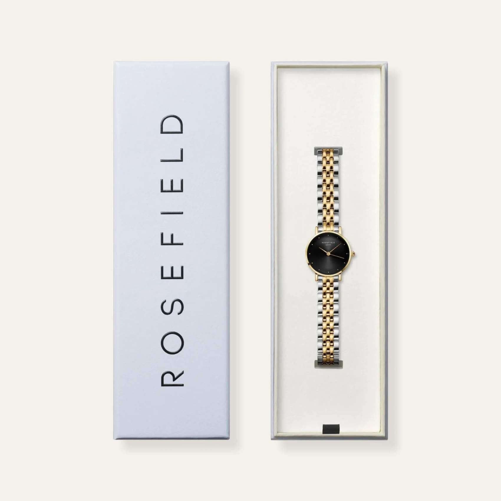 Συσκευασία από γυναικείο ρολόι Rosefield Small Edit Duotone Black SEBDSG-SE04.
