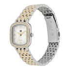 Γυναικείο Ρολόι Tommy Hilfiger Abby 1782922 Τετράγωνο Με Ασημί-Χρυσό Μπρασελέ & Ασημί Καντράν