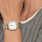 Γυναικείο Ρολόι Tommy Hilfiger Abby 1782922 Τετράγωνο Με Ασημί-Χρυσό Μπρασελέ & Ασημί Καντράν