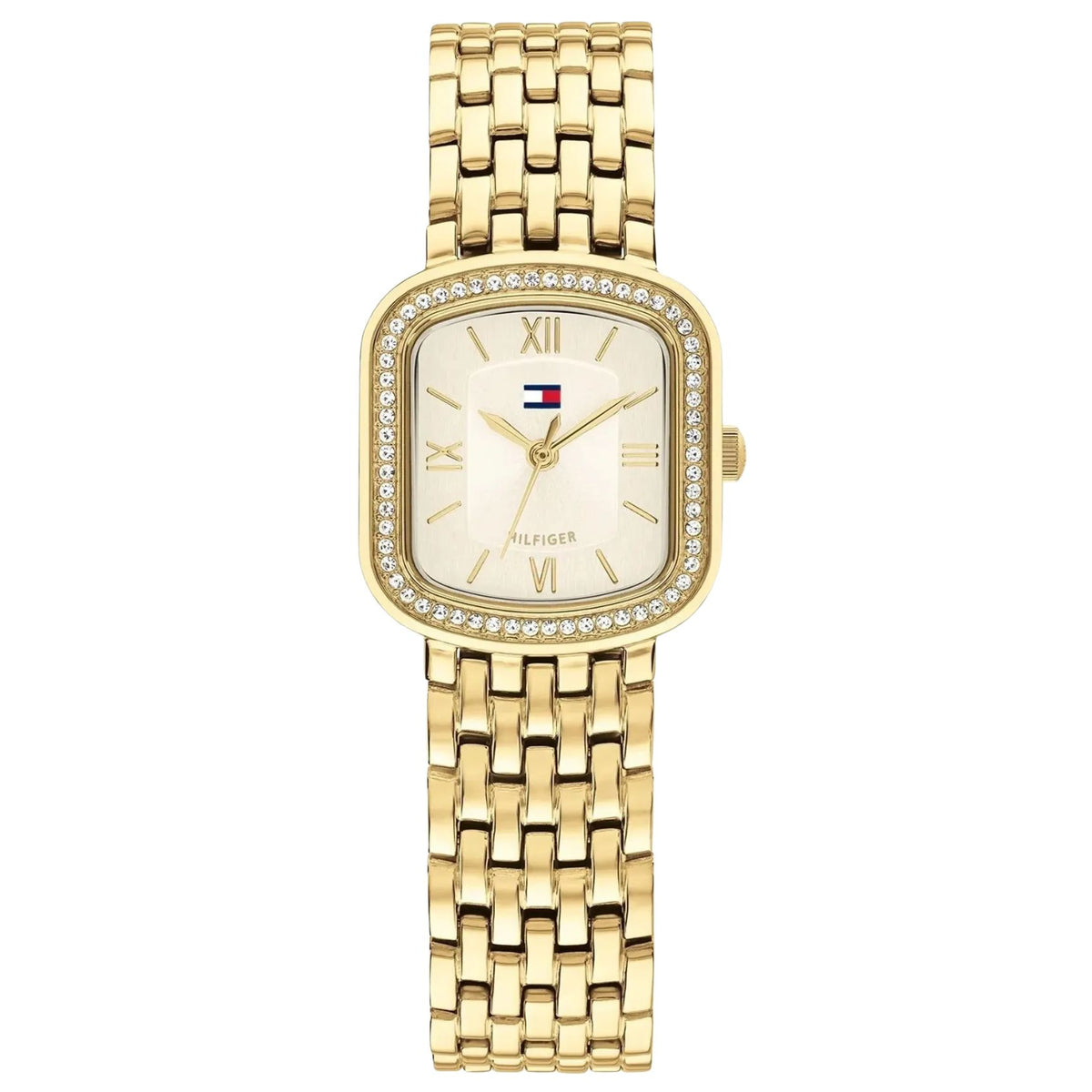 Γυναικείο ρολόι Tommy Hilfiger Abby 1782923 με χρυσό μπρασελέ και μπεζ καντράν