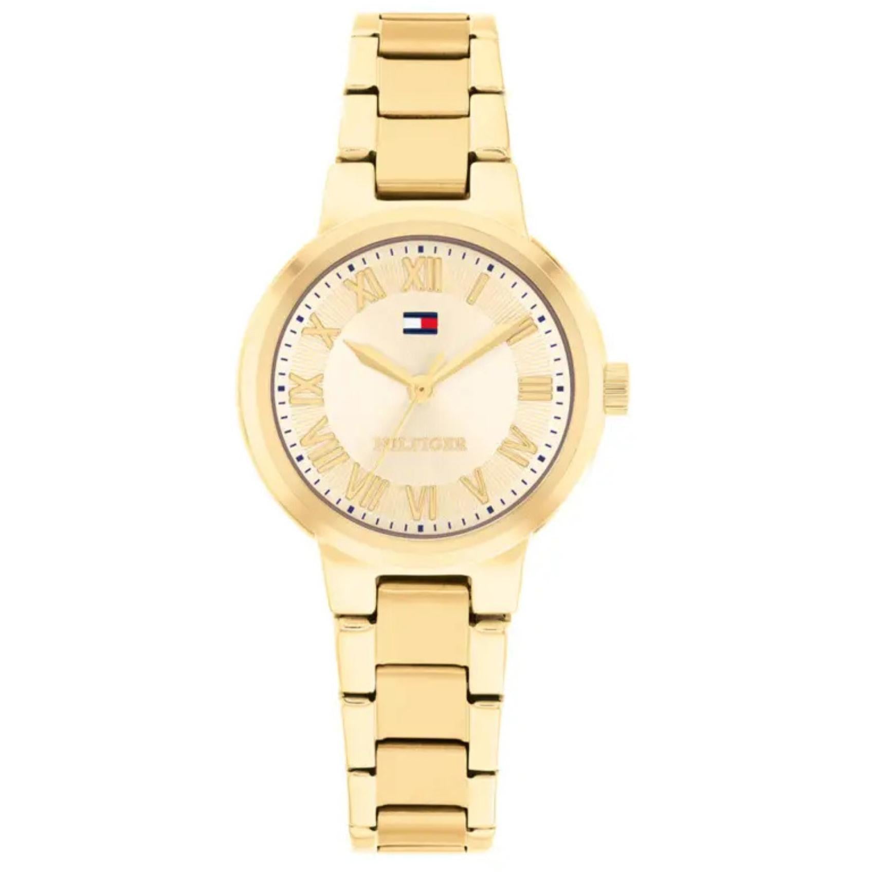 Γυναικείο ρολόι Tommy Hilfiger Becca 1782905 με χρυσό μπρασελέ και χρυσό καντράν