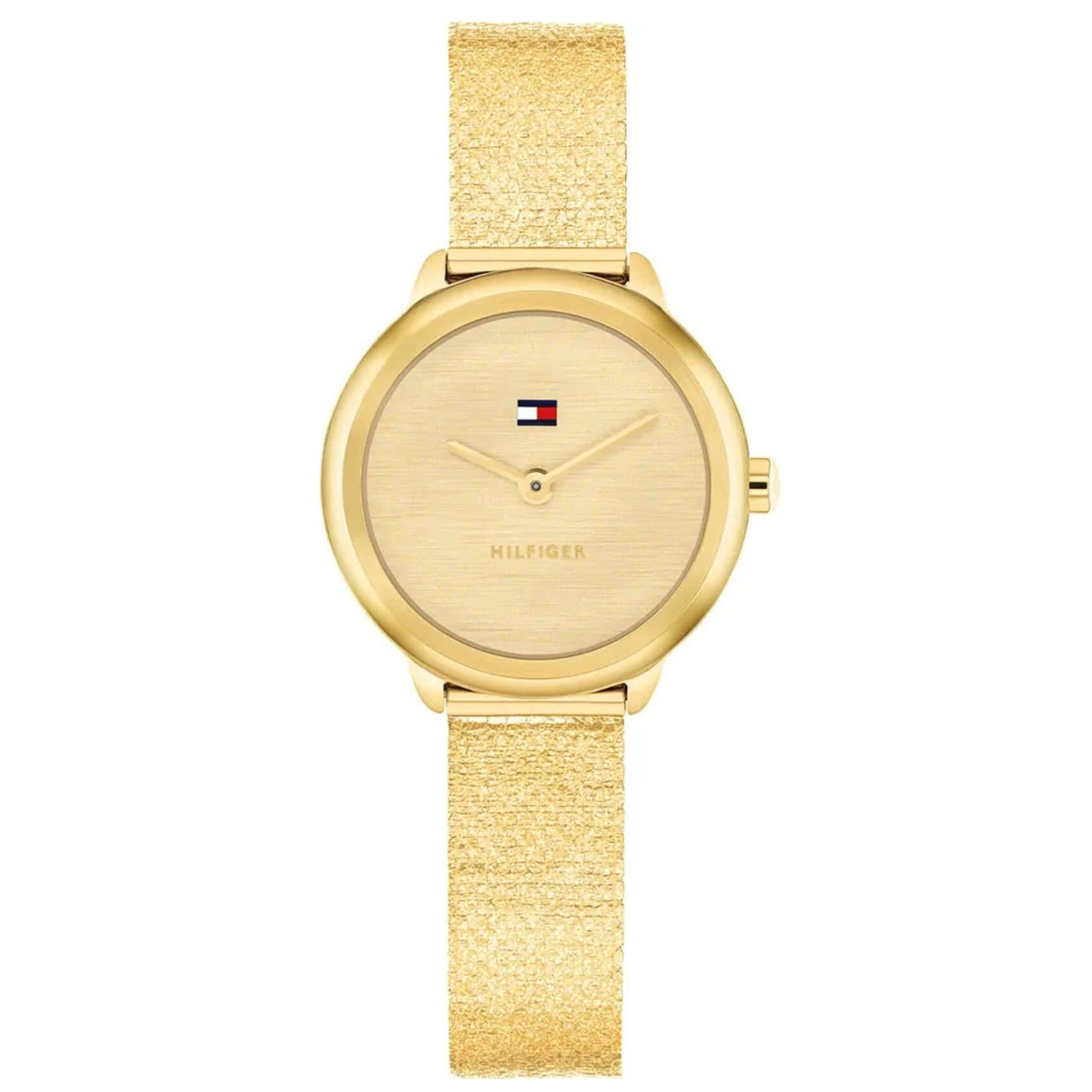 Γυναικείο ρολόι Tommy Hilfiger Demi 1782811 με ατσάλινο μπρασελέ σε χρυσό χρώμα και καντράν σε χρυσό χρώμα 26mm.