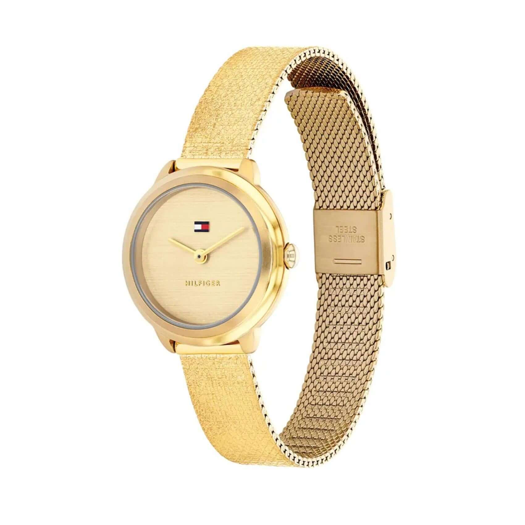 Γυναικείο ρολόι Tommy Hilfiger Demi 1782811 με ατσάλινο μπρασελέ σε χρυσό χρώμα.