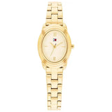 Γυναικείο ρολόι Tommy Hilfiger Demi 1782875 με χρυσό μπρασελέ και χρυσό οβάλ καντράν με διάσταση 19.7mm.