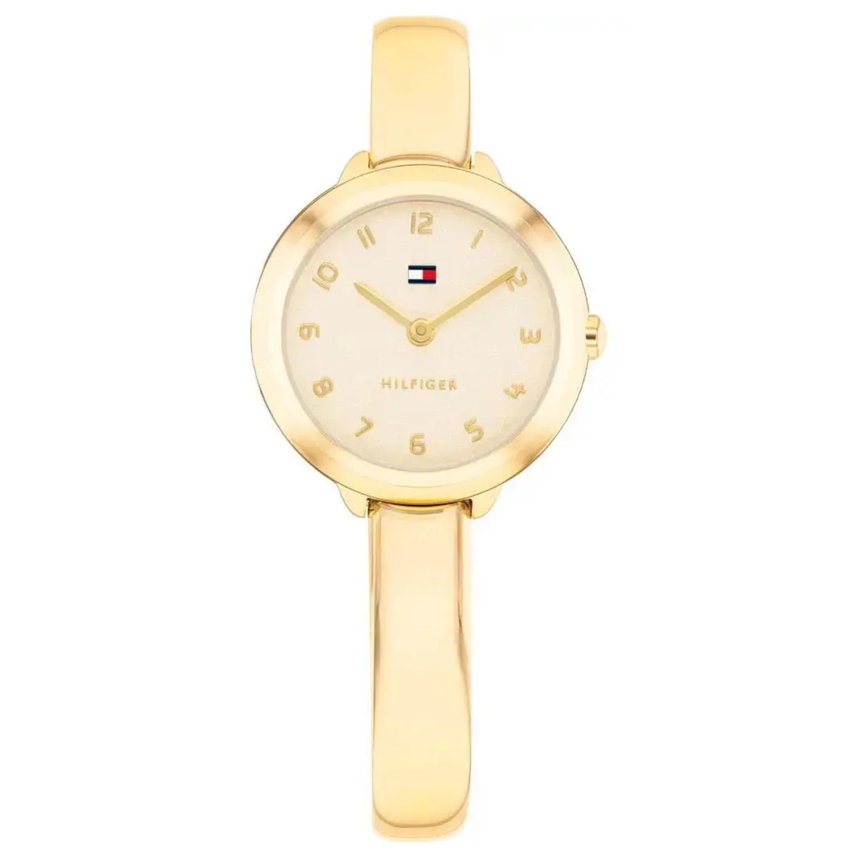 Γυναικείο ρολόι Tommy Hilfiger Demi Bangle 1782895 με χρυσό μπρασελέ και χρυσό καντράν
