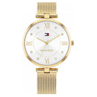Γυναικείο Ρολόι Tommy Hilfiger Ella 1782805 Με Χρυσό Μπρασελέ & Λευκό Καντράν