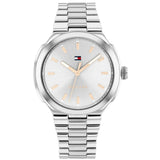 Γυναικείο ρολόι Tommy Hilfiger Georgia 1782817 με ασημί μπρασελέ από ανοξείδωτο ατσάλι, ασημί καντράν 36mm και χρυσές λεπτομέρειες