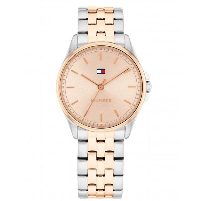 Γυναικείο ρολόι Tommy Hilfiger Jade 1782772 με δίχρωμο μπρασελέ σε ασημί και χρυσό χρώμα και ροζ χρυσό καντράν 30mm.