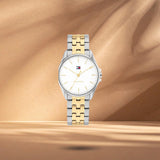 Γυναικείο ρολόι Tommy Hilfiger Jade 1782855 με λευκό καντράν και δίχρωμο μπρασελέ.